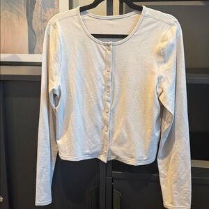 Vuori Halo Cardigan, Cream, Size Large